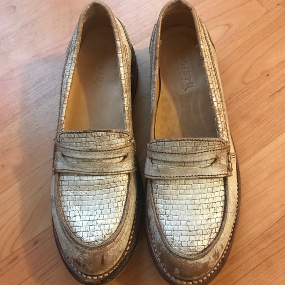 Bed Stu Shoes - Bed Stu Mae Loafers White Nectar Lux 7.5-8